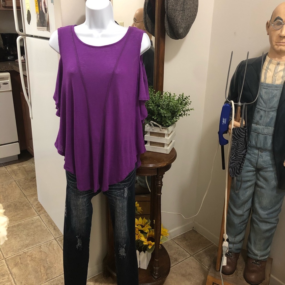 Free people Peekaboo Shoulder Top